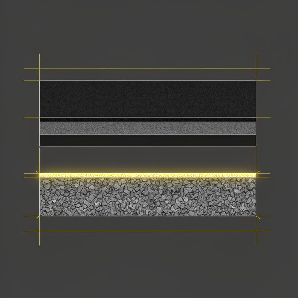 Cross-section of the multi-layer pothole patch